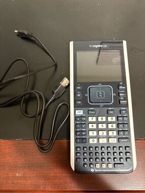 TI Nspire CX Calculator, w/ Battery & Cable, Texas Instruments - Tested